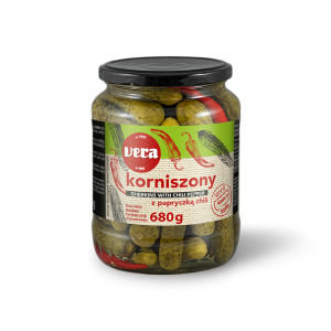 VERA gherkins with chilli 680g