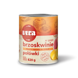 VERA brzoskwinie połówki w lekkim syropie 820g