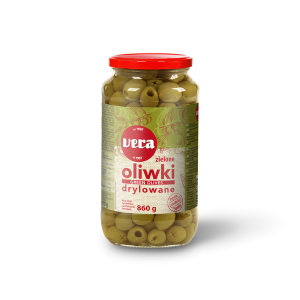 VERA whole stoned green olives 860g