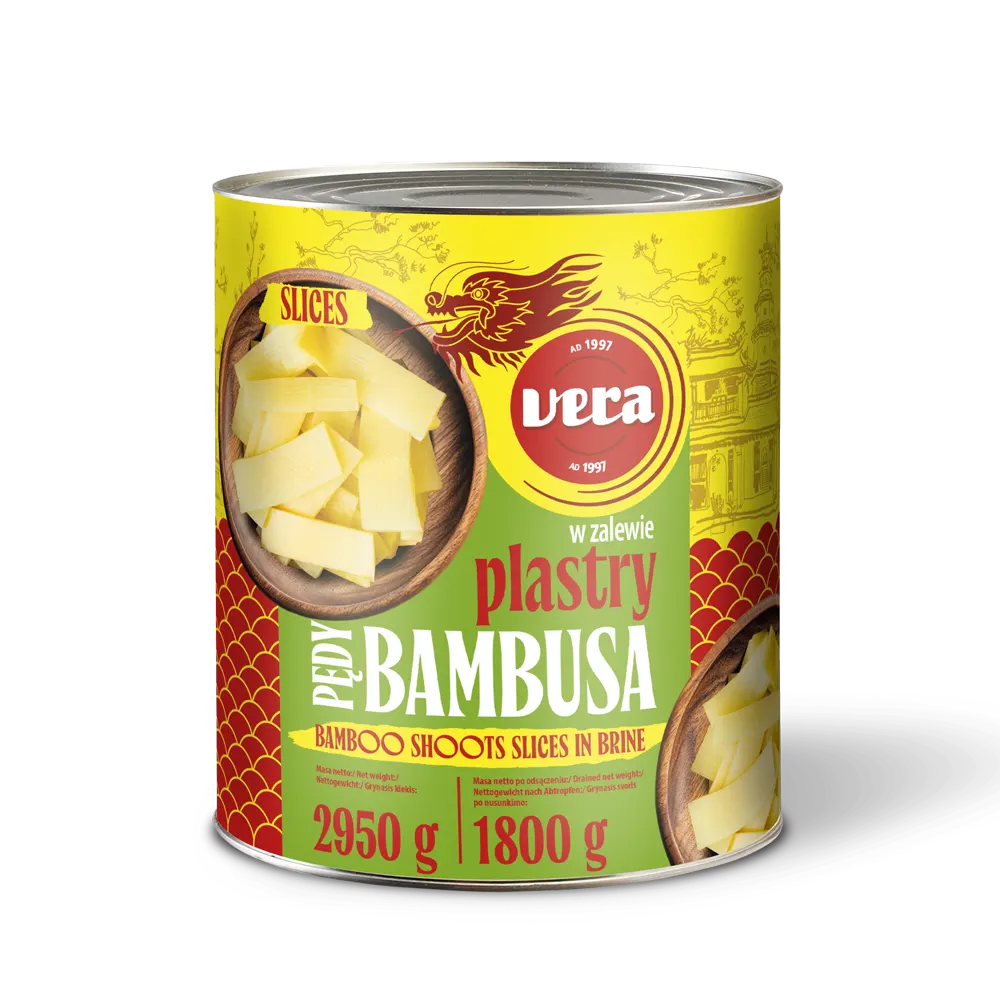Pędy bambusa w plastrach 2950g puszka