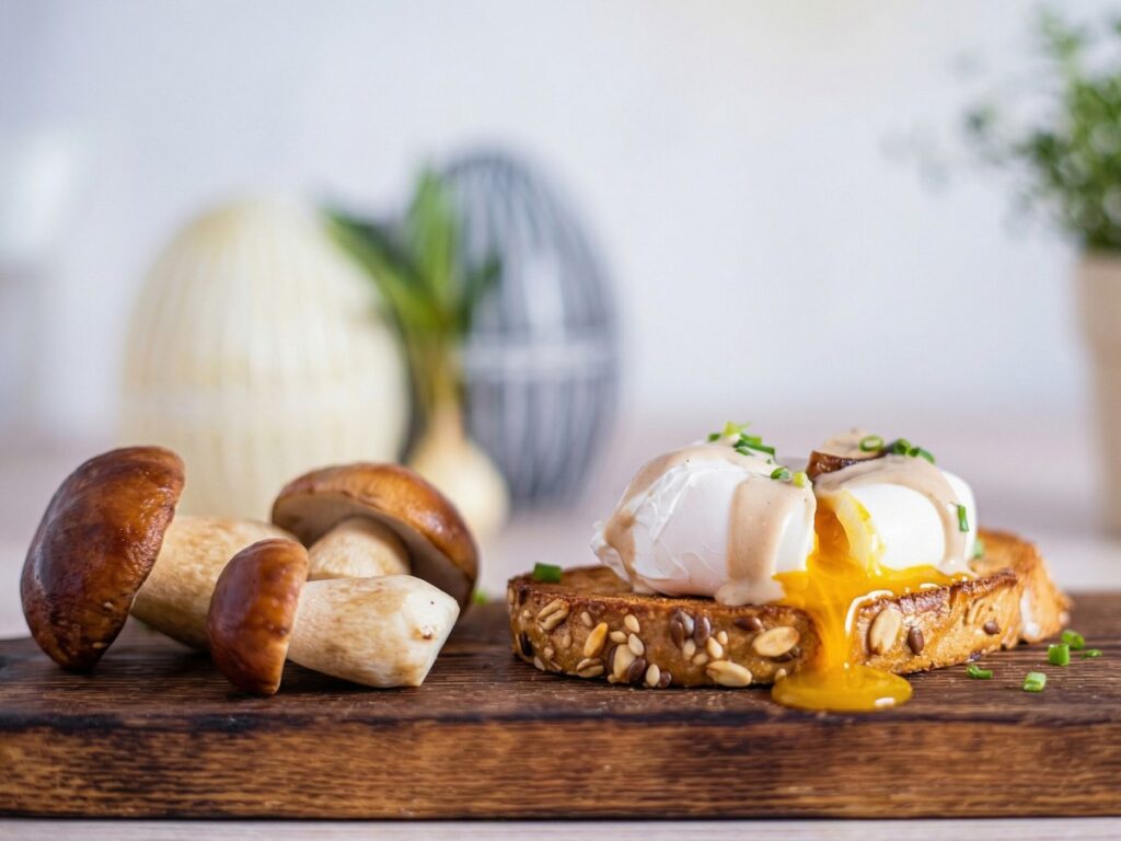 Jajko w koszulce z majonezem grzybowym