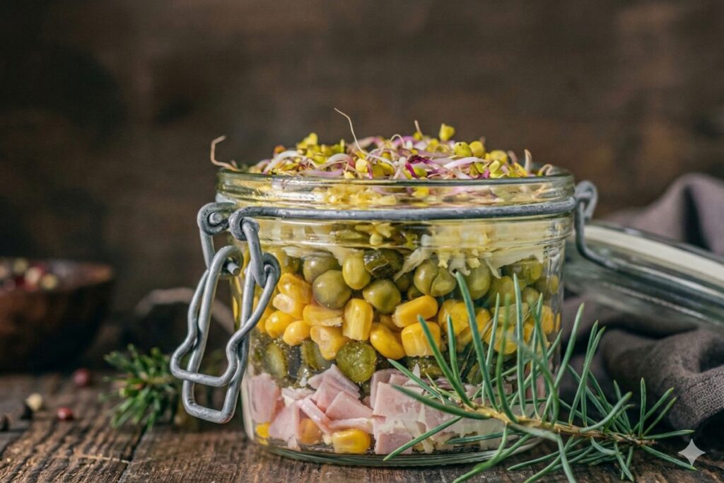 Wiosenna sałatka w słoiku